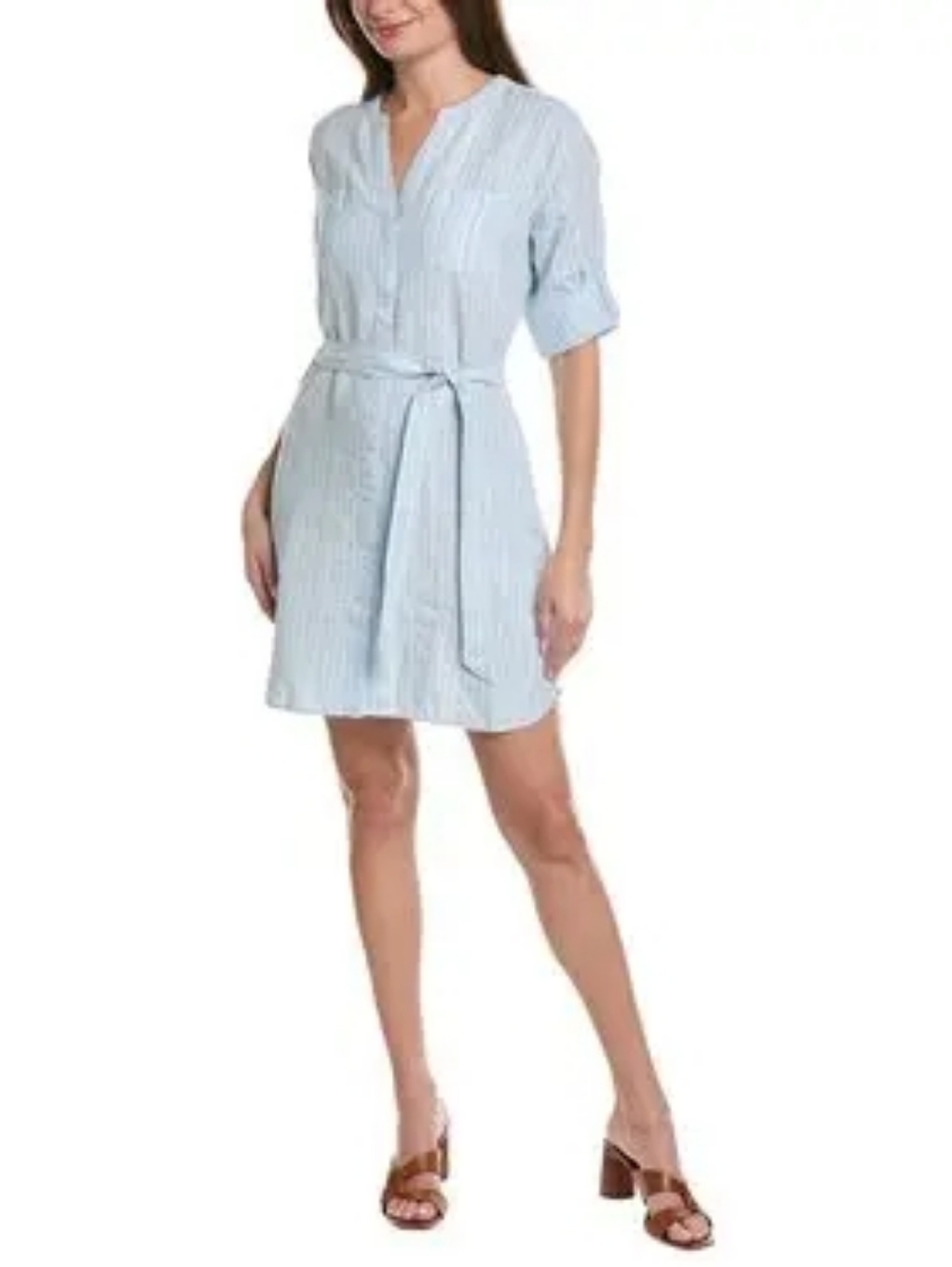 Tommy Bahama California Fizz Linen Shirt Dress In Chambray Blue Size XL